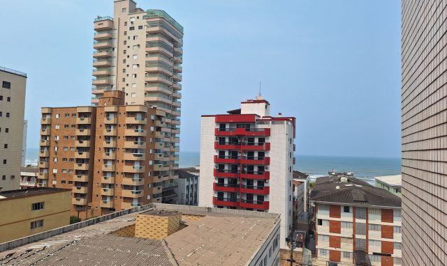 Apartamento 1 Dormitório com Vista Mar e Porteira Fechada- Vila Tupi