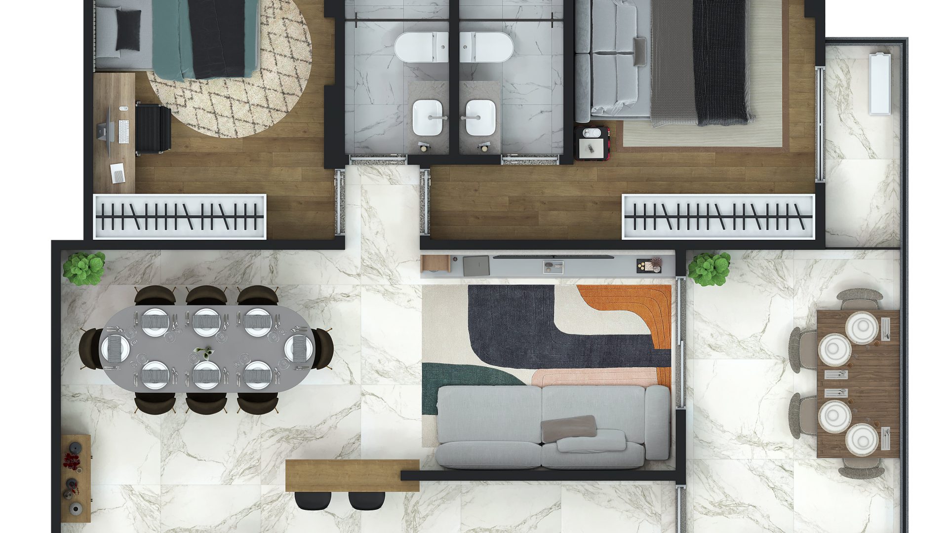 Apartamento 02 Dormitórios 01 Suíte 02 Vagas, 85,97m2 – Aviação