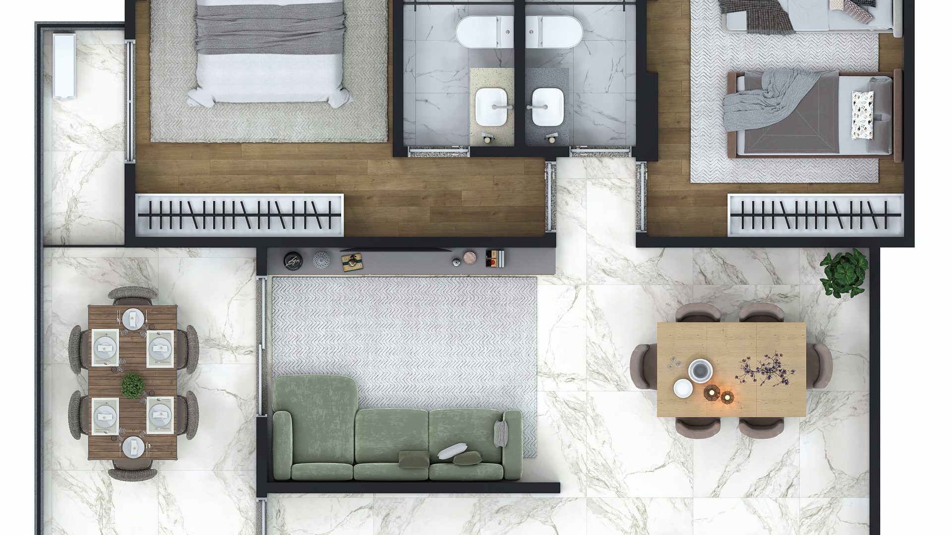 Apartamento 02 Dormitórios 01 Suíte 02 Vagas, 82,58m2 – Aviação