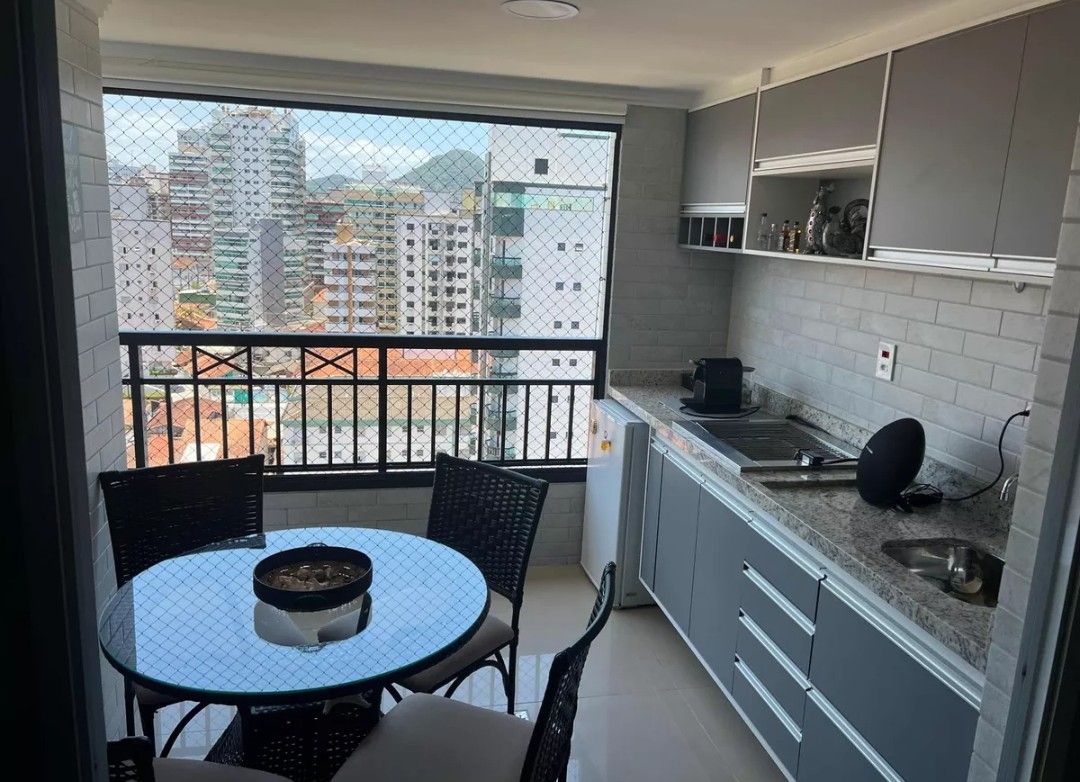 Apartamento Mobiliado com Vista Mar na Guilhermina em Praia Grande – 2 Dormitórios (1 Suíte), Lazer Completo e Portaria 24h | 74m² | Financiamento Bancário