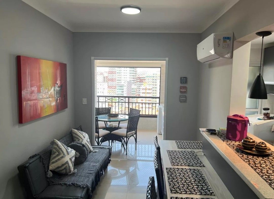 Apartamento Mobiliado com Vista Mar na Guilhermina em Praia Grande – 2 Dormitórios (1 Suíte), Lazer Completo e Portaria 24h | 74m² | Financiamento Bancário