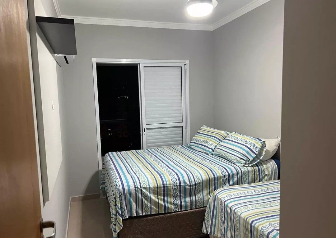 Apartamento Mobiliado com Vista Mar na Guilhermina em Praia Grande – 2 Dormitórios (1 Suíte), Lazer Completo e Portaria 24h | 74m² | Financiamento Bancário